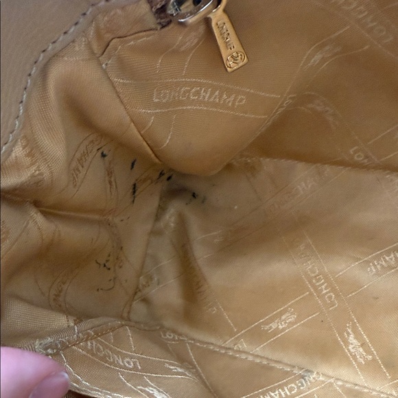Elegant Longchamp Tan Leather Crossbody Bag - Picture 11 of 16